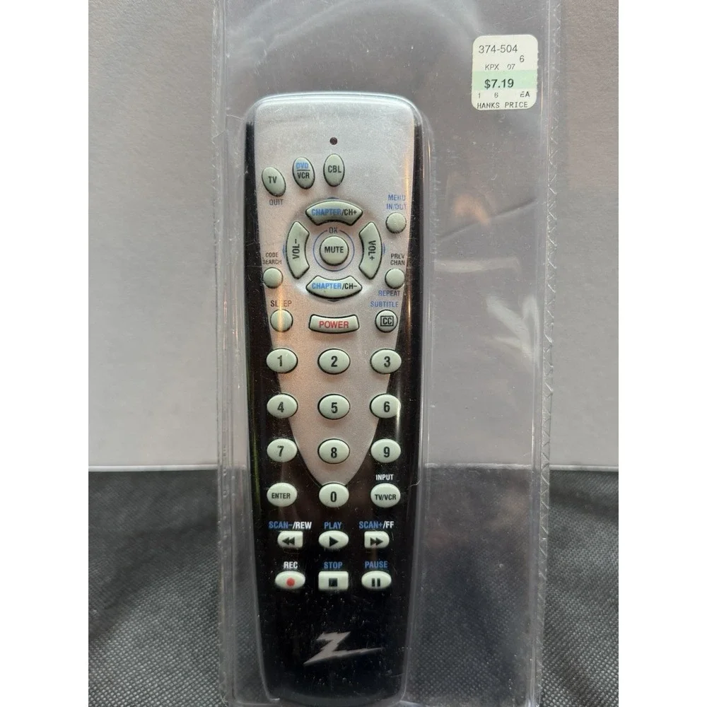 NEW Zenith CL010 TV/DVD/VCR Remote Control OEM New w/Batteries